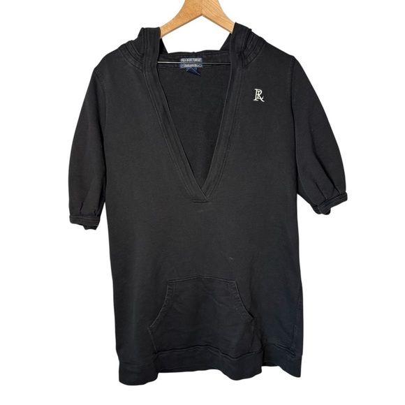 Polo Ralph Lauren Tops - Vtg. Ralph Lauren Polo Jeans Co Women’s Cotton Black Tunic Hoodie Cover Up Sz L